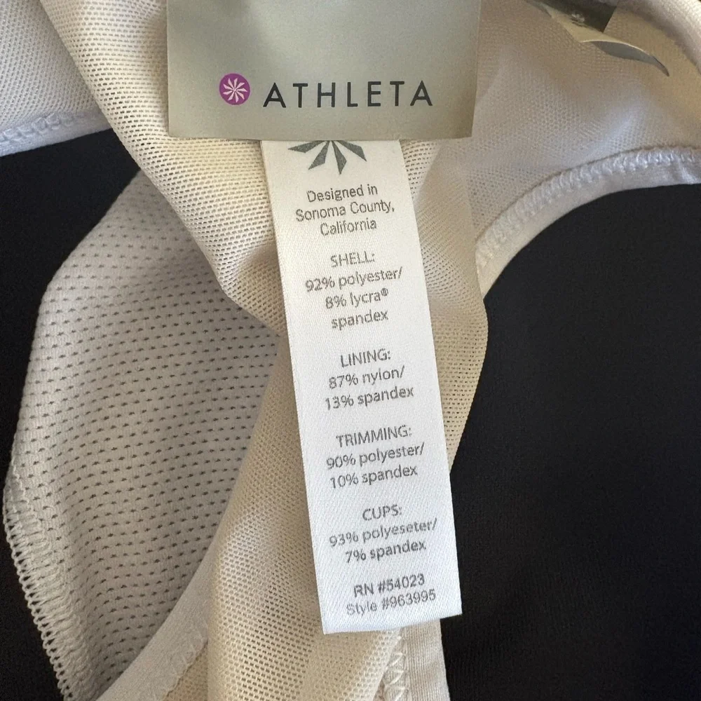 Athleta Women’s One X White Black Tank Top Sporty Fitness Gym